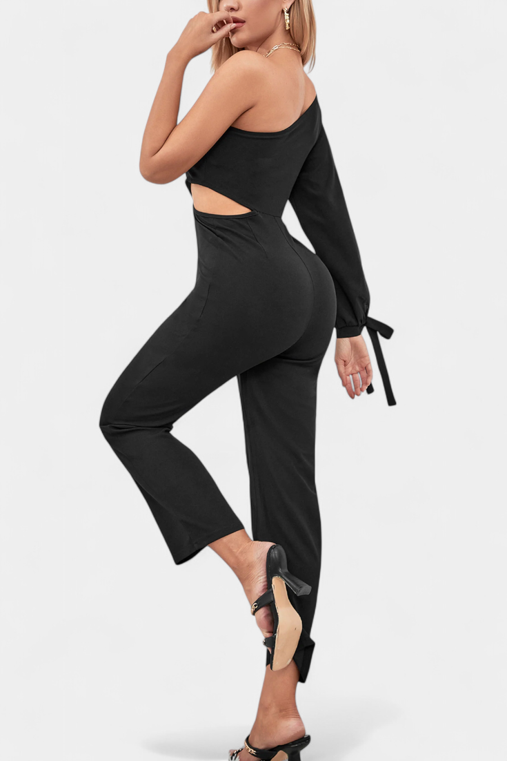 Asymmetrical Knot Detail Jumpsuit by Sahar