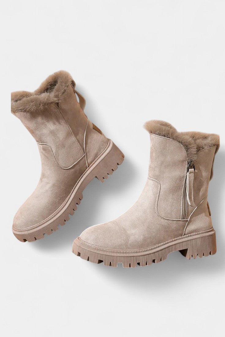 Avril Fur-Trimmed High-Top Platform Snow Boots