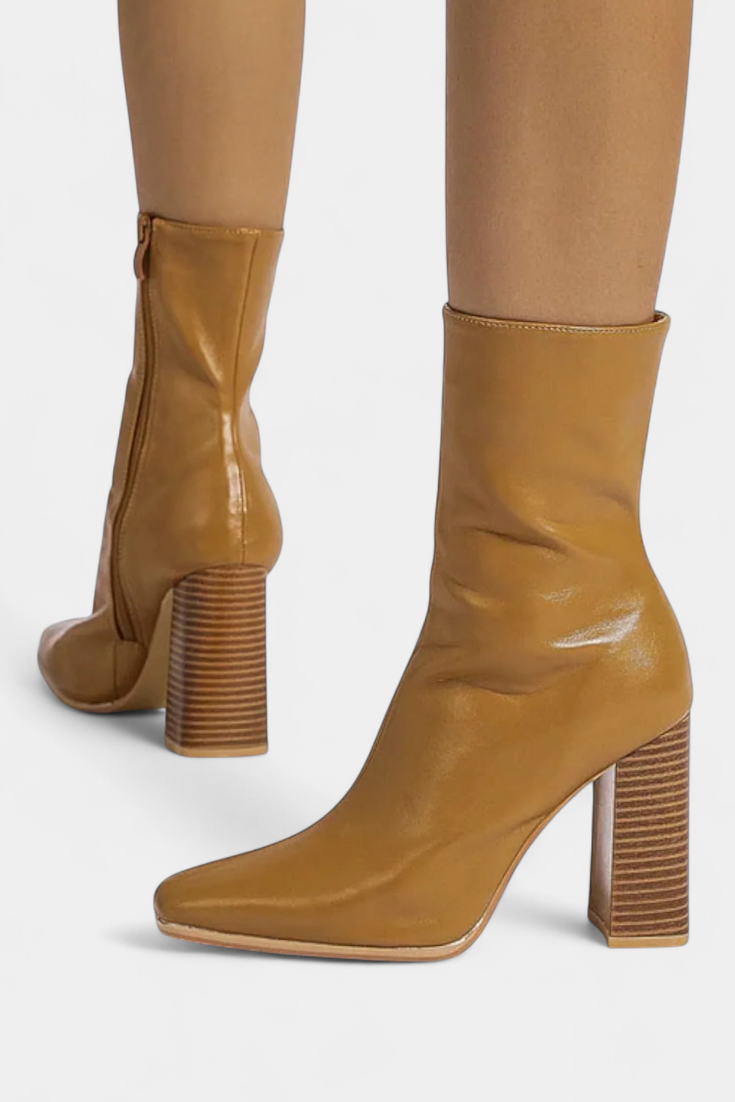 Linde Contemporary Mid-Calf Boots with a Wide Fit