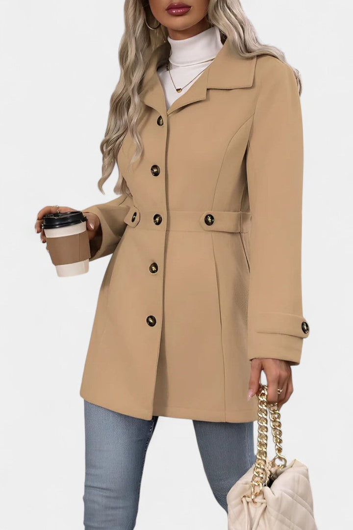 Cléophée Tailored Blazer with Lapels and Button Fastening