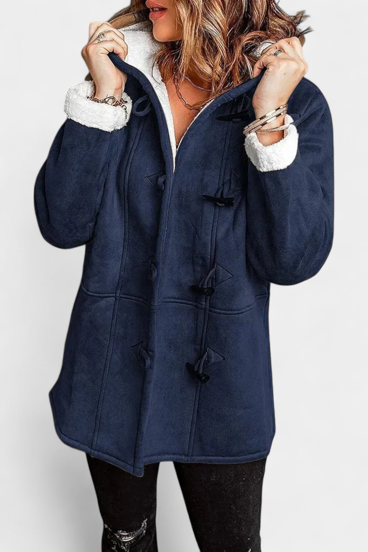 Jessa Chic Long Hooded Overcoat