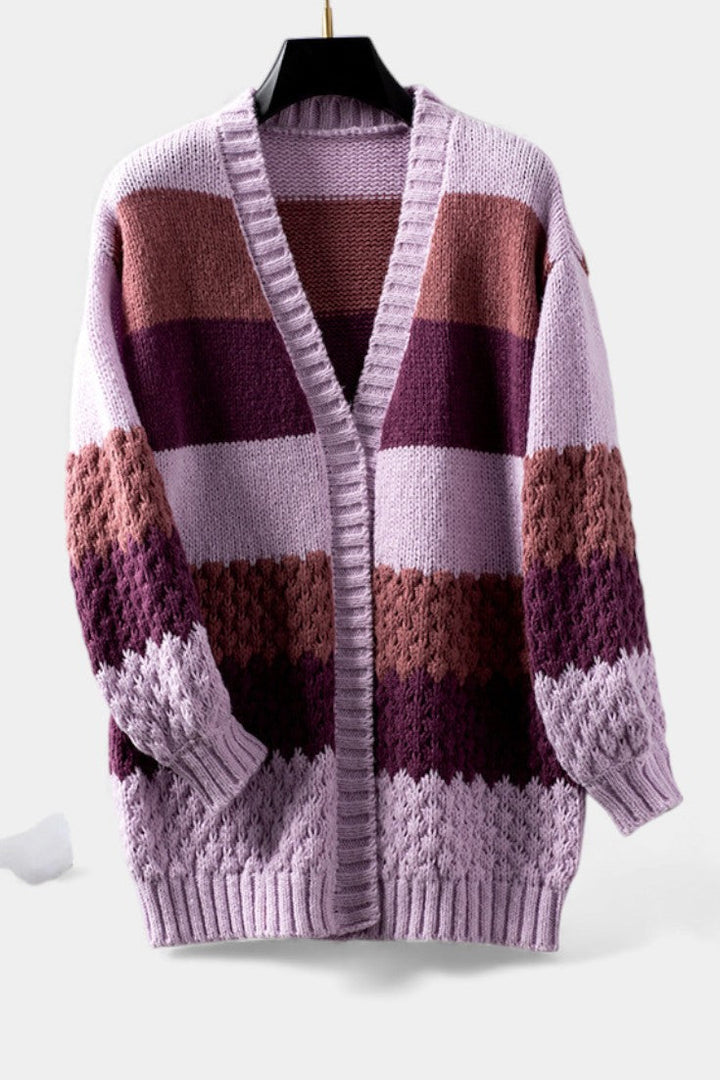 Grusha Extra-Large Striped Cardigan
