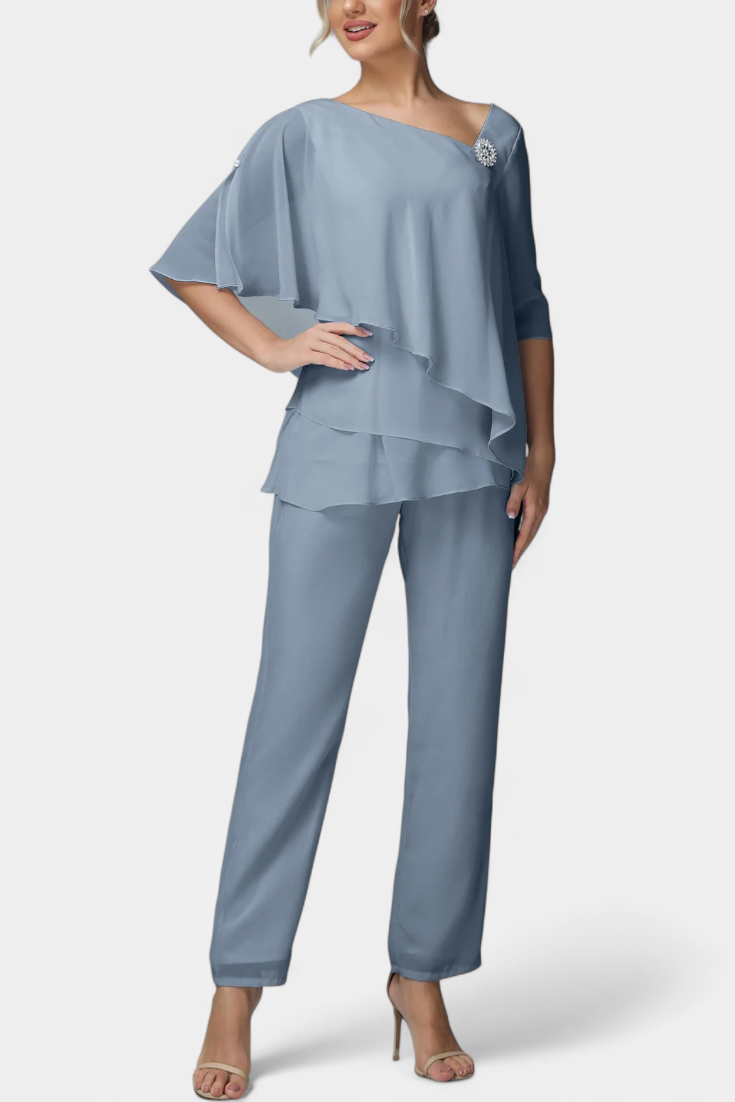 Dinah Sleeveless Top with High-Waisted Fluid Leg Pants Set