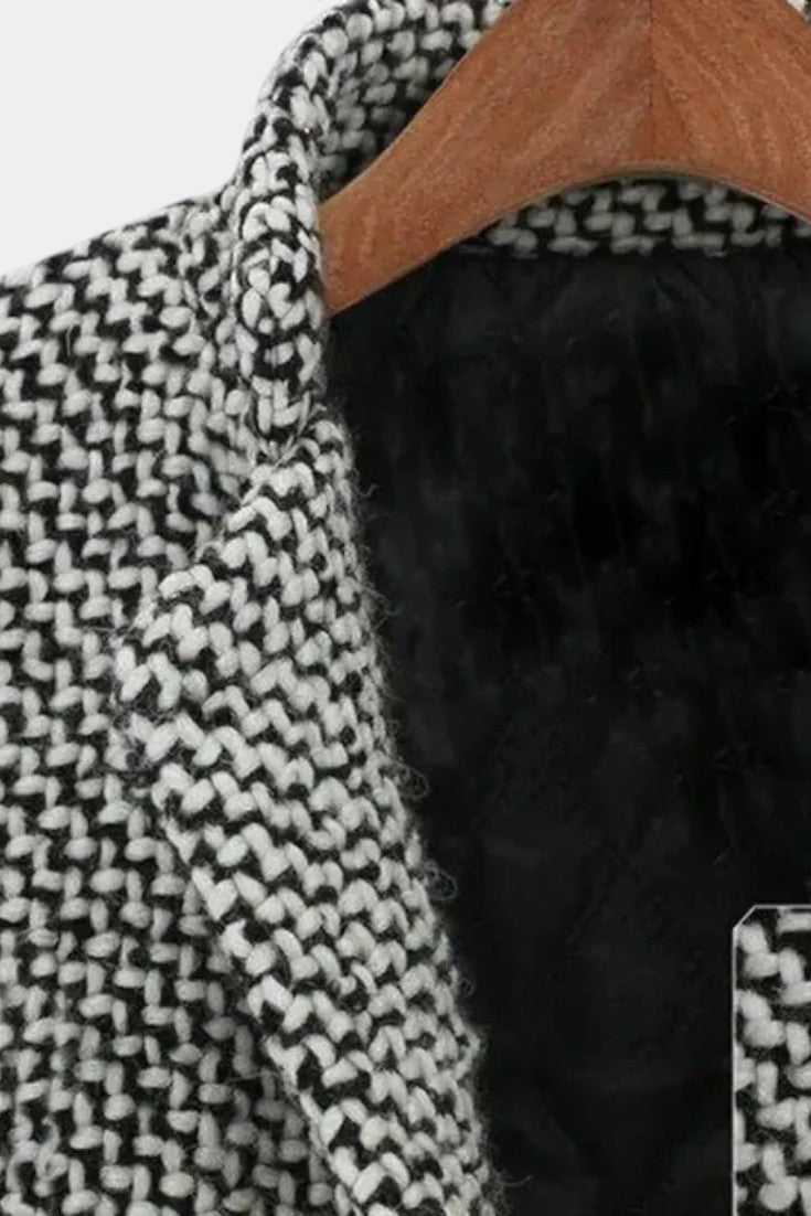 Snezhana Chic Houndstooth Long Coat