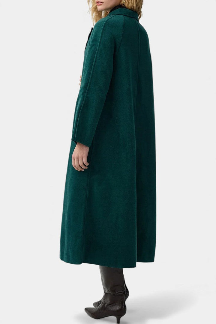 Padmé Long Crossed Coat featuring Notched Lapels