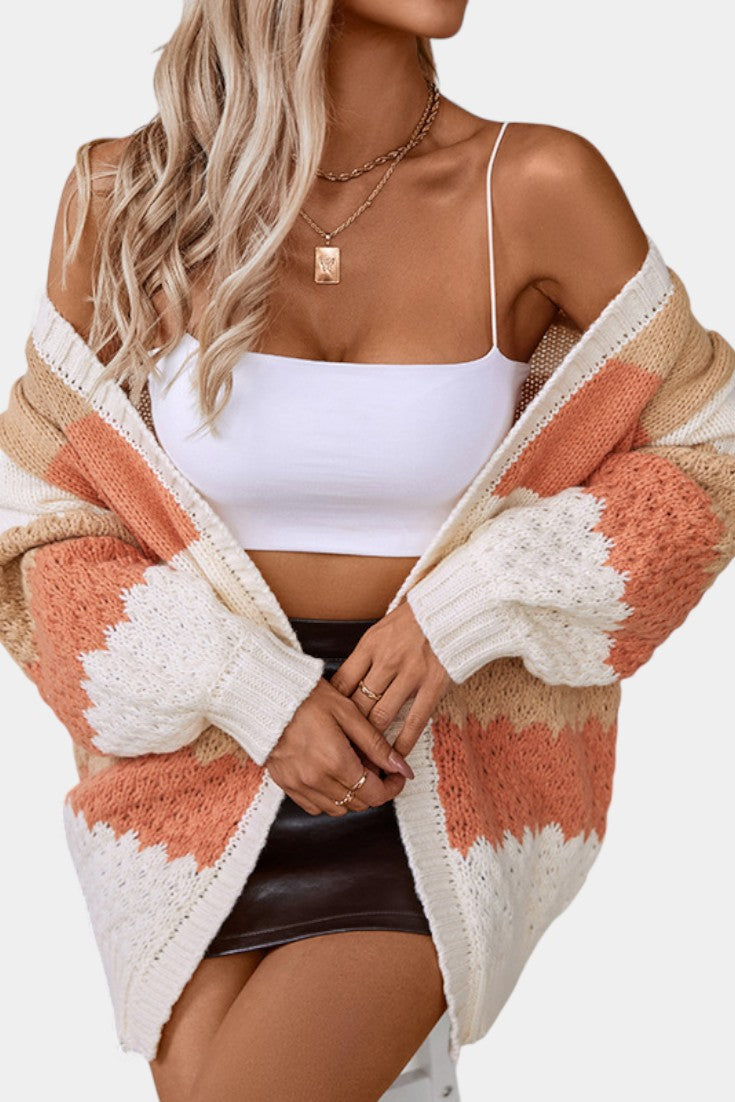 Grusha Extra-Large Striped Cardigan