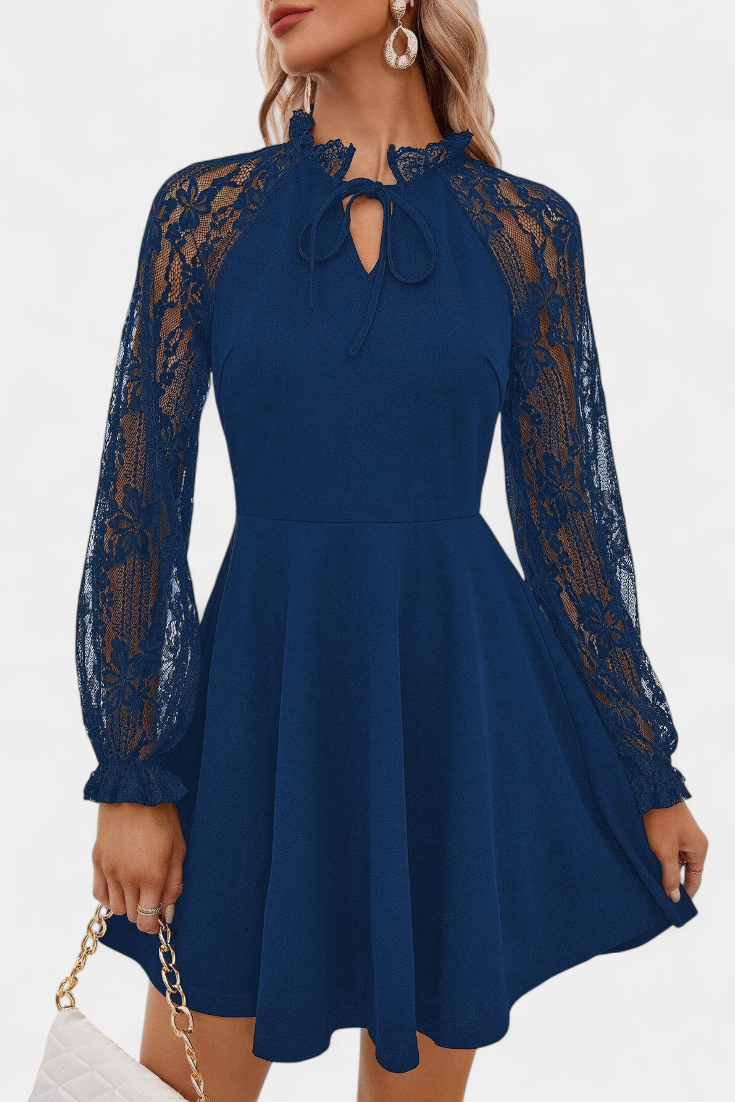 Jasella Long Sleeve Mini Lace Dress