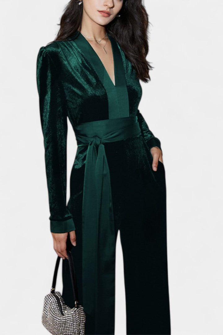 Henrietta Chic High-Waisted Wide-Leg Jumpsuit