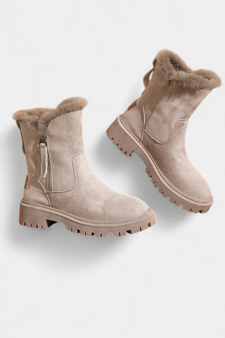 Avril Fur-Trimmed High-Top Platform Snow Boots