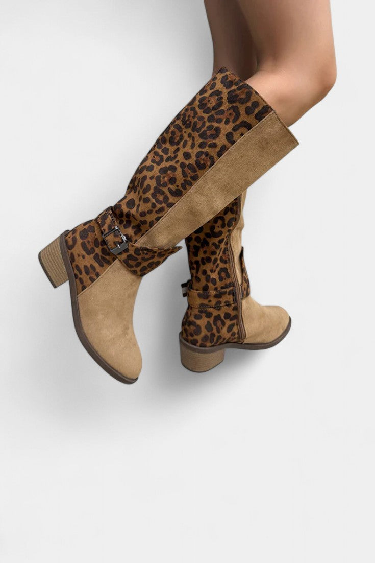 Carenza Stylish and Cozy Leopard Print Boots