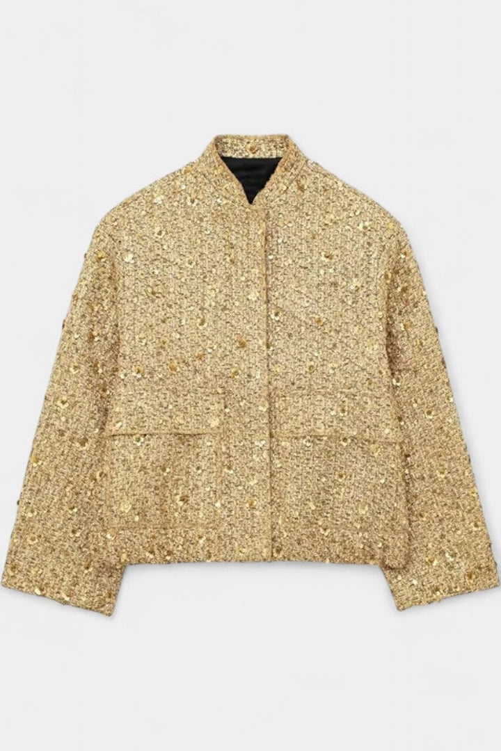 Alvera Textured Casual Jacket Featuring Practical Pockets