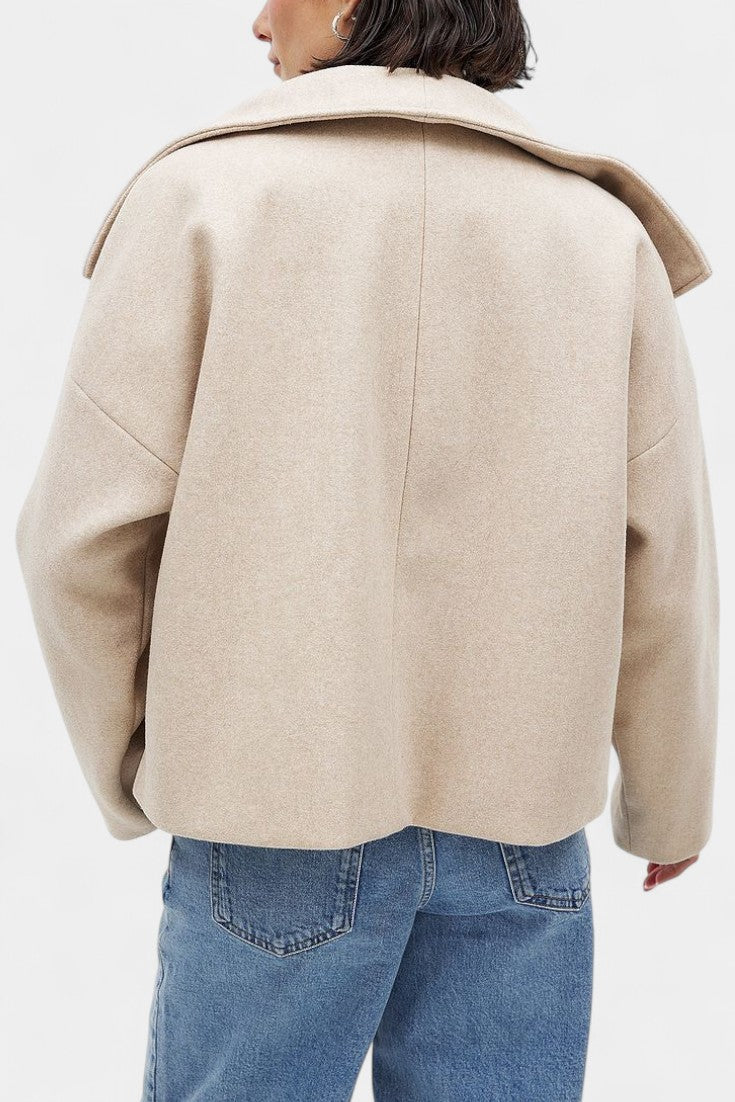 Verena Classic Collar Short Double-Breasted Coat