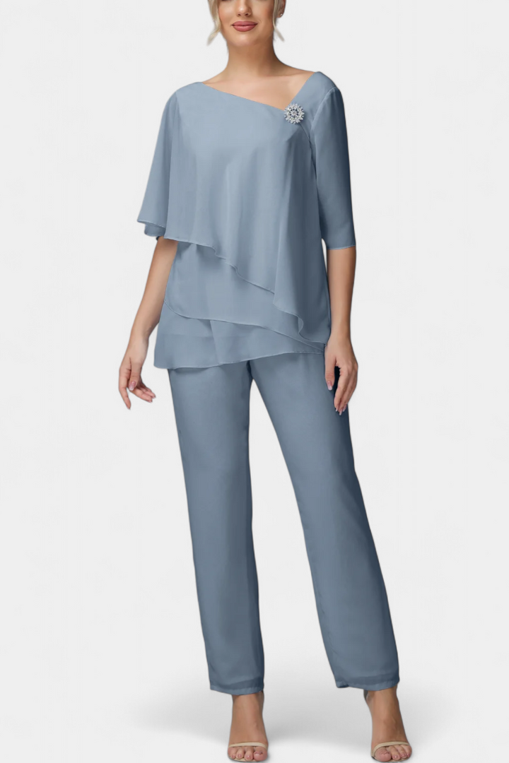 Dinah Sleeveless Top with High-Waisted Fluid Leg Pants Set