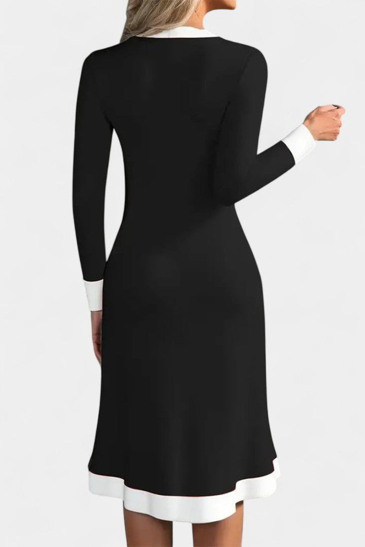 Cédria V-Neck Long Sleeve Maxi Dress