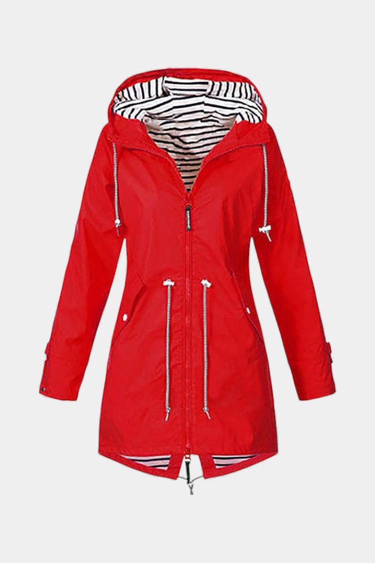 Aria Waterproof Jacket Featuring an Adjustable Hood