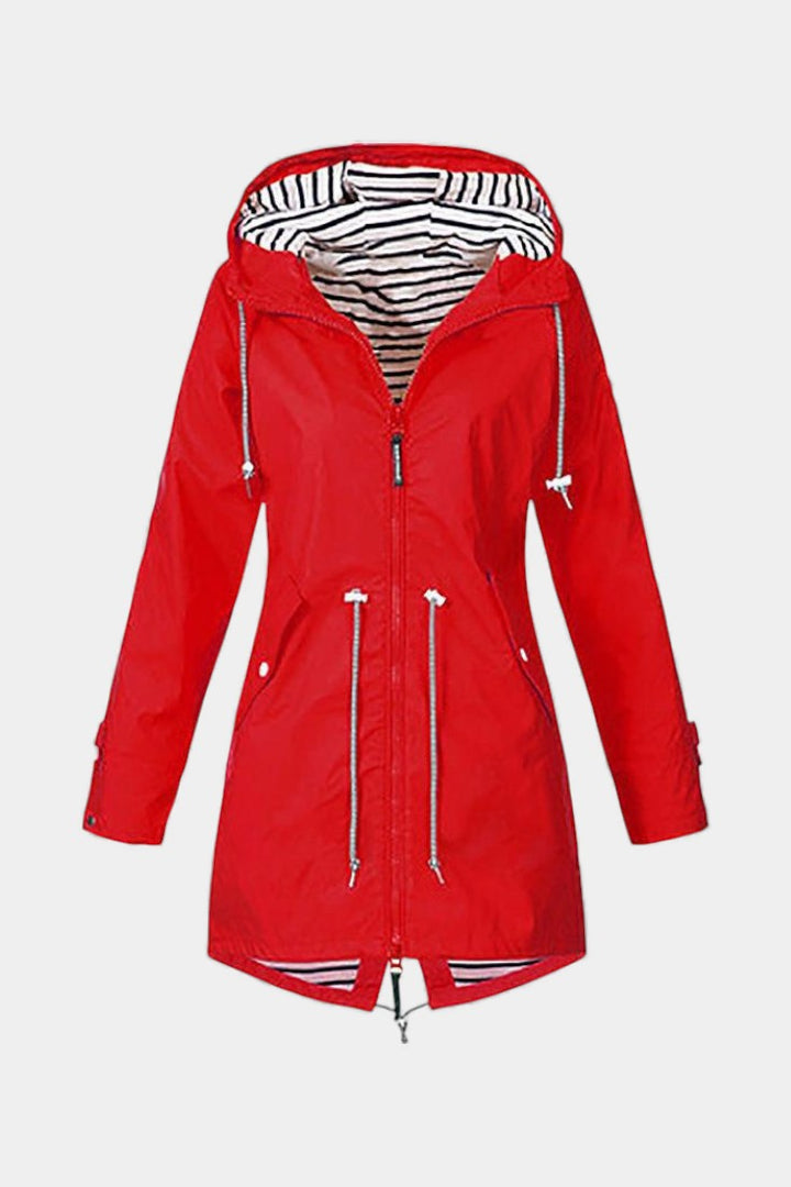 Aria Waterproof Jacket Featuring an Adjustable Hood