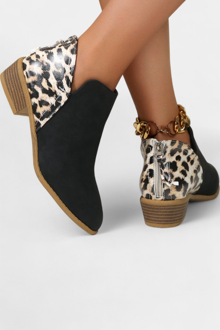 Janicee Stylish Leopard Print Orthopedic Boots