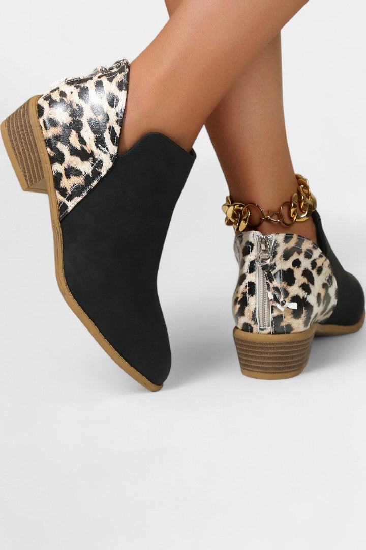 Janicee Stylish Leopard Print Orthopedic Boots