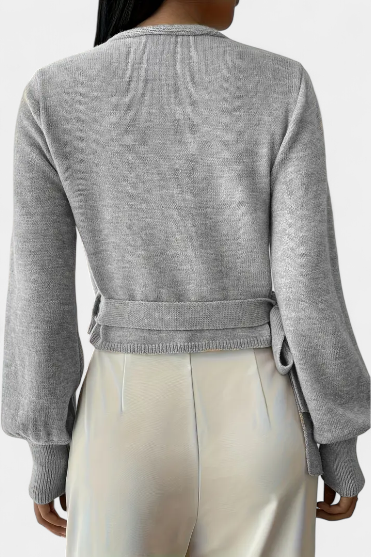 Persephone V-Neck Cross-Back Top with Short Sleeves