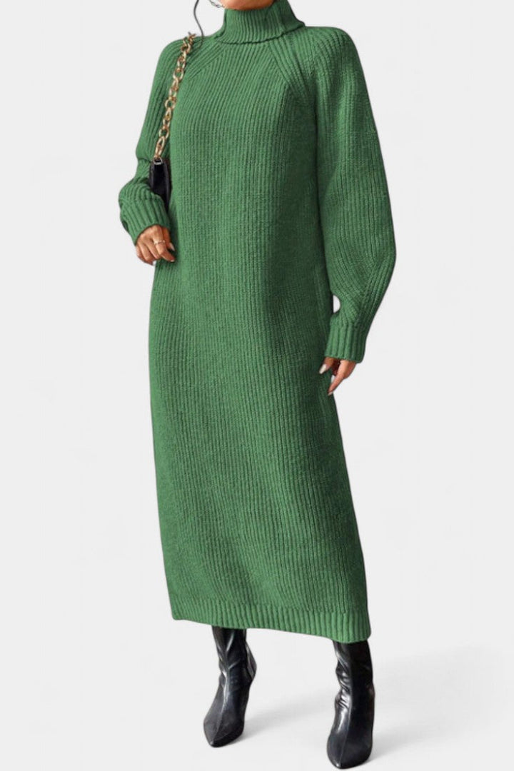 Liliriane Turtleneck Midi Knit Dress