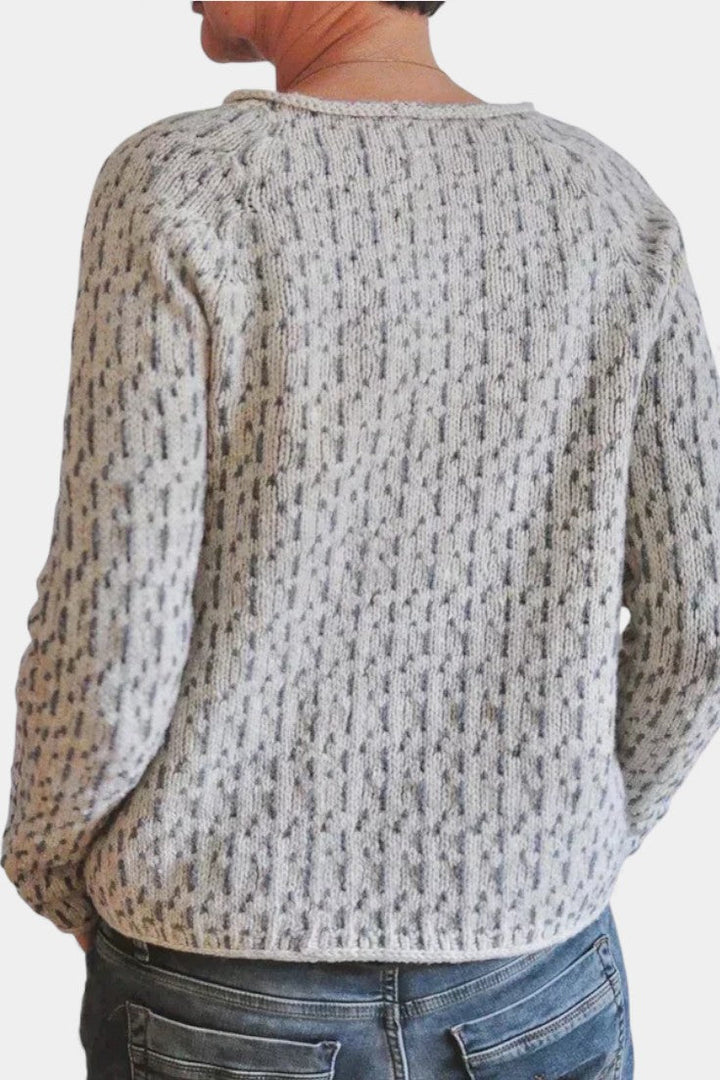 Aygul Boat Neck Casual Sweater