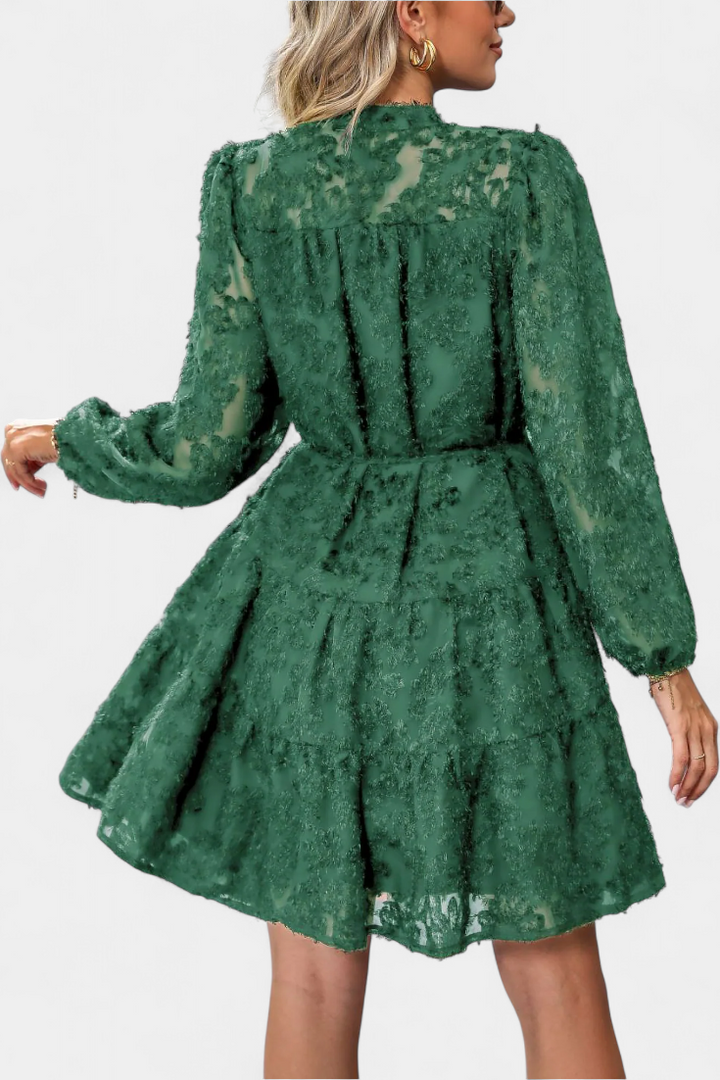 Soreia Textured Long Sleeve Robe with Contemporary Button Closure