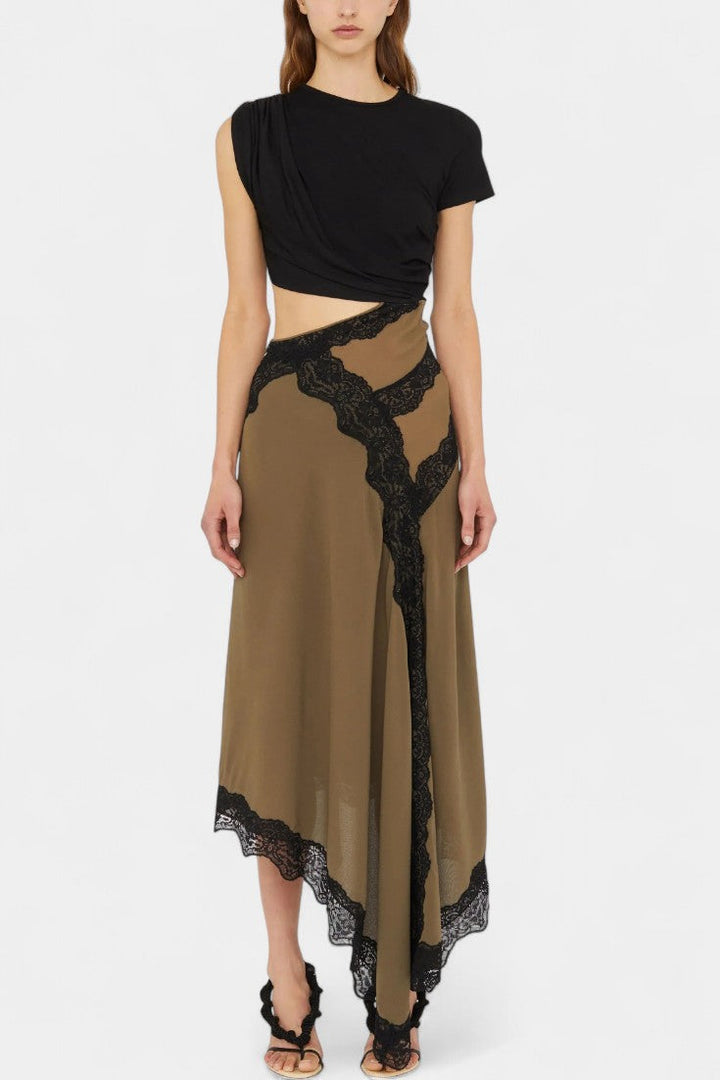 Élyra Verve Twisted T-Shirt Midi Dress