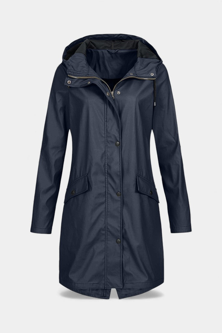 Carmélia Adjustable Hood Long Waterproof Parka