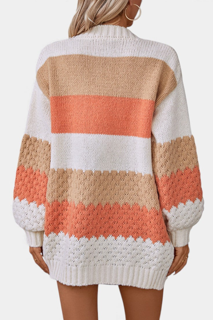 Grusha Extra-Large Striped Cardigan