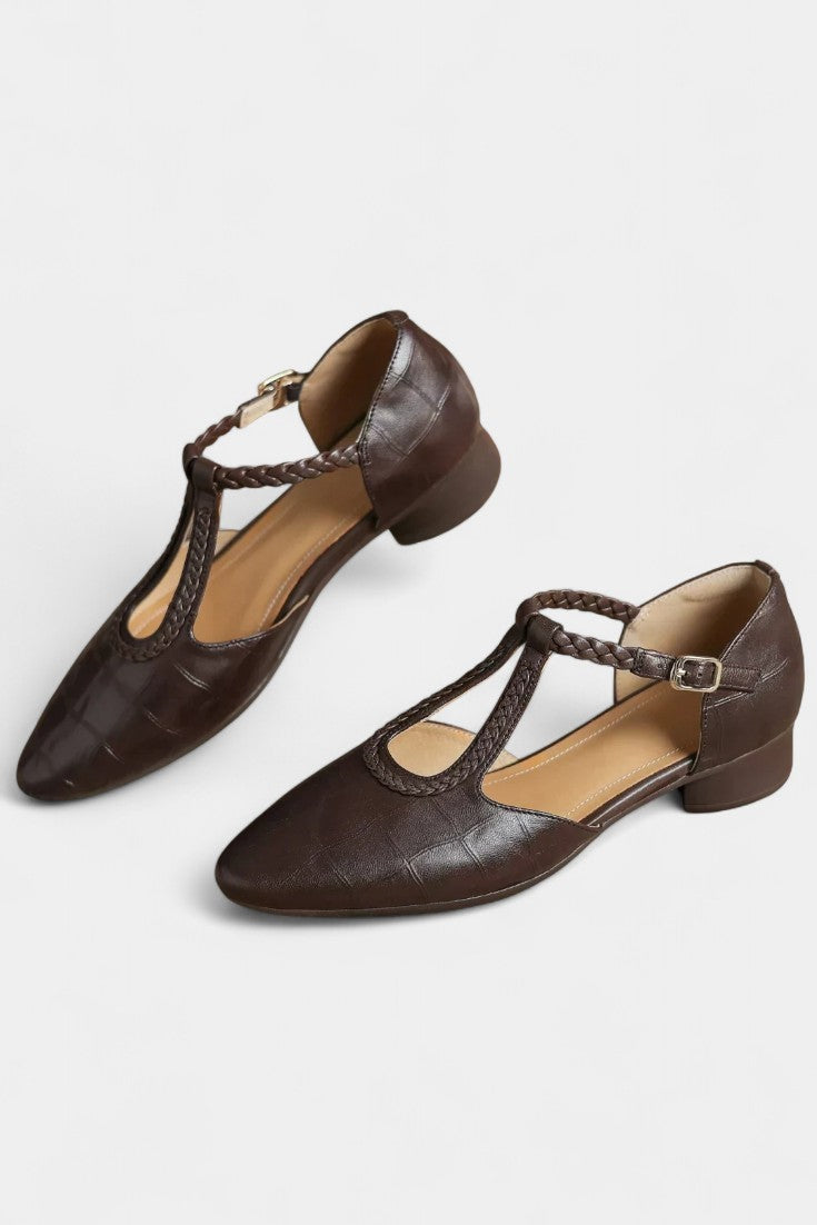 Kepa Elegant T-Strap Mary Jane Flats