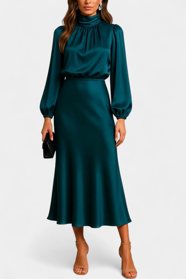 Cebu Chic High-Waisted Midi Dress