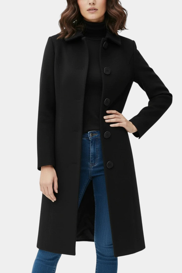 Varvara Tailored Fitted and Flared Winter Coat