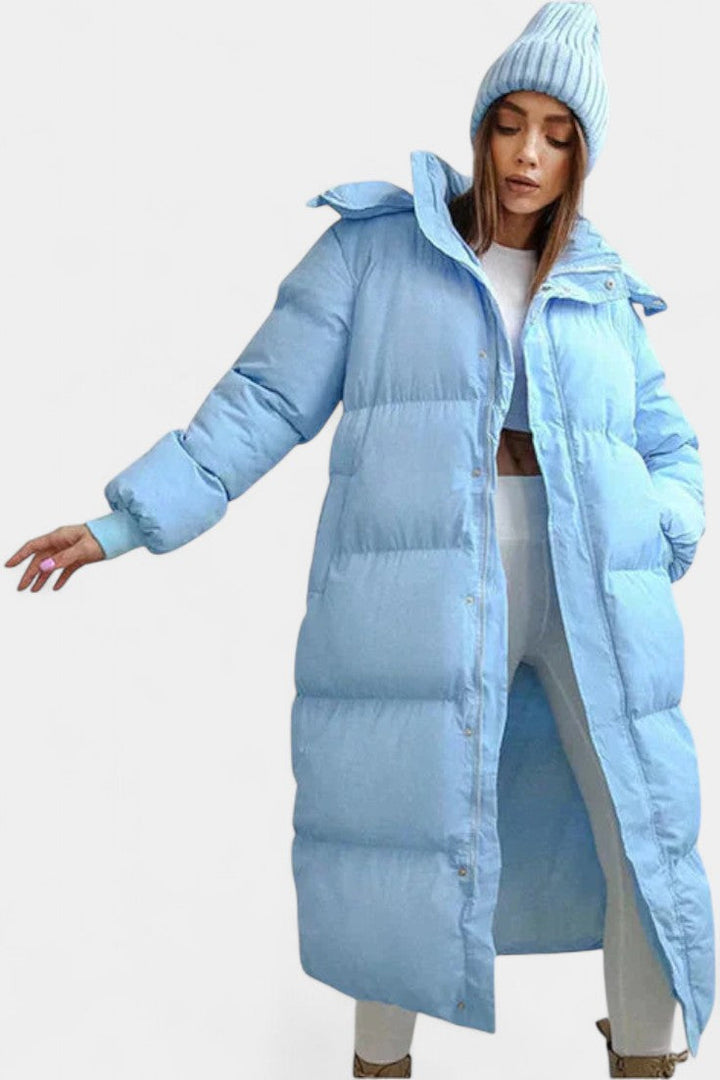 Razel Women's Adjustable Hooded Puffer Jacket with Flattering Fit