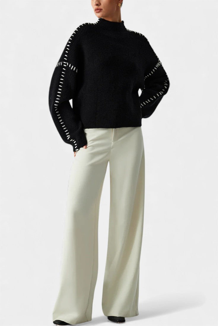 Rowena Cozy Oversized Turtleneck Sweater in Soft Knit