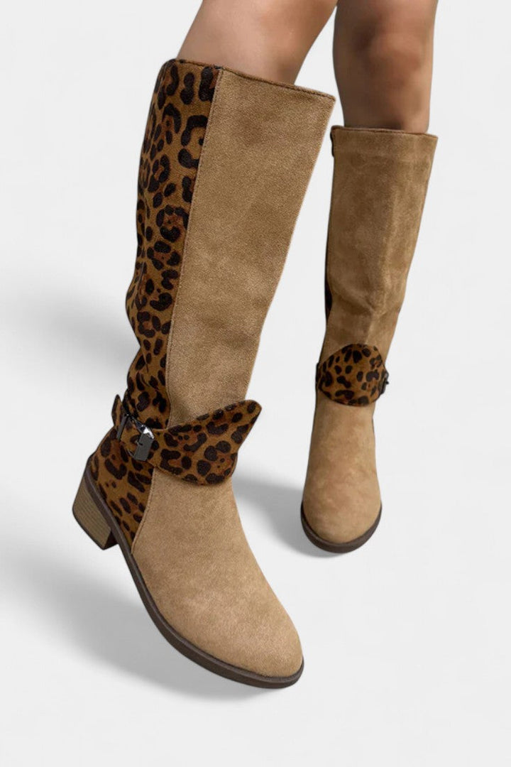 Carenza Stylish and Cozy Leopard Print Boots