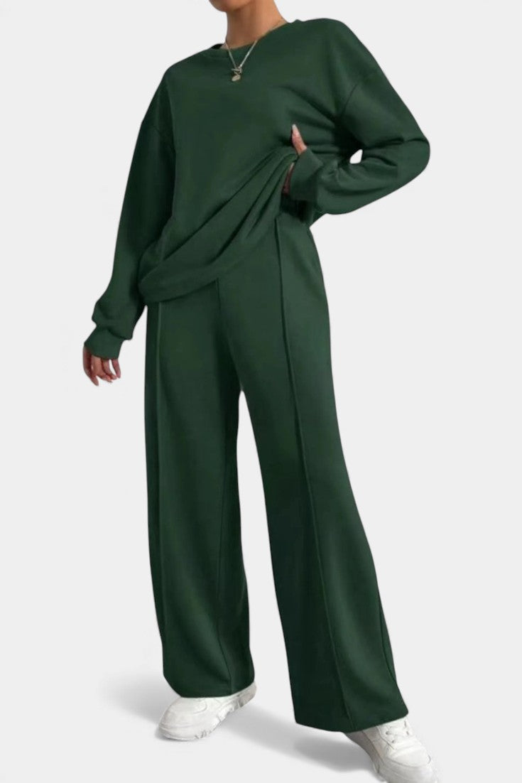 Tiara Lounge Set: Sweatshirt & High-Waisted Trousers
