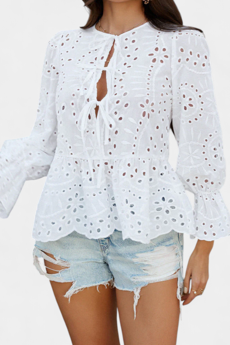Loose-Fit Bohemian Lace Top by Kayden