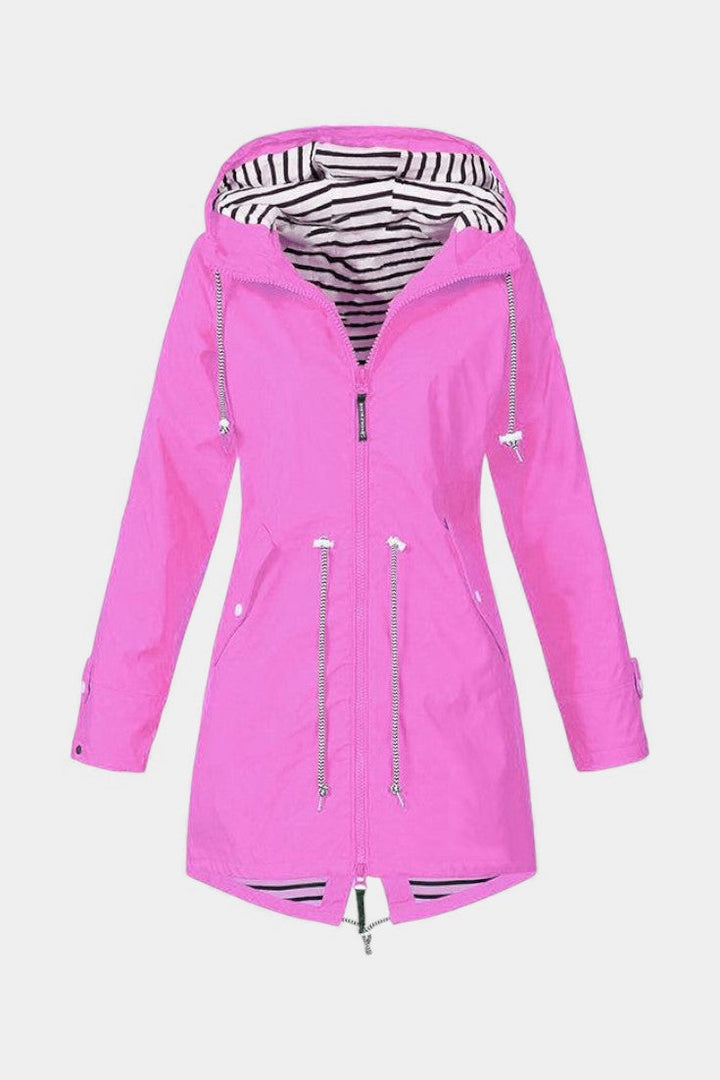 Aria Waterproof Jacket Featuring an Adjustable Hood