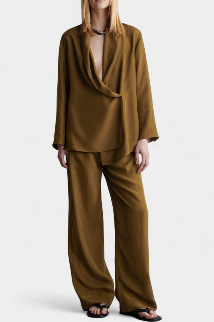 Viscose Blazer Suit Set by Sue