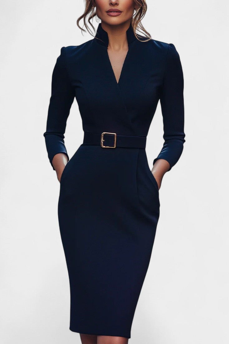 Cyrielle Luxe Draped Dress Crafted from Premium Fabric