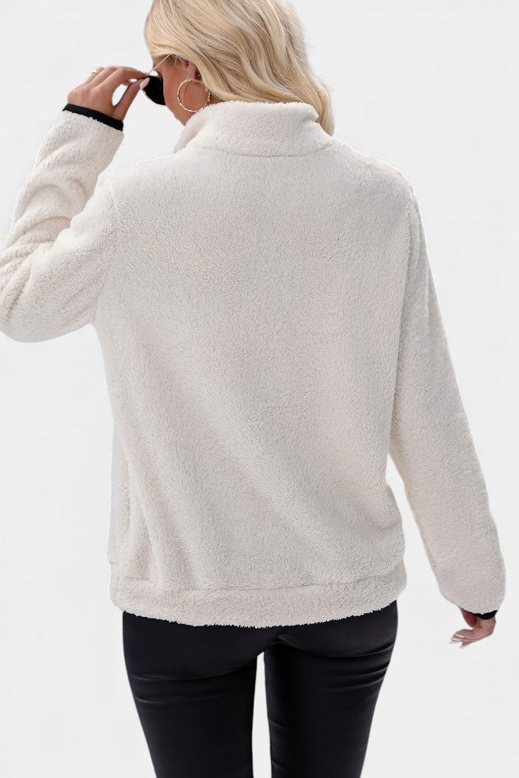 Marusya Fleece Sweater with Half-Zip
