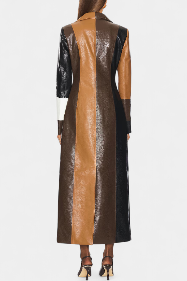 Norelle Structured Trench Coat with Contemporary Accents