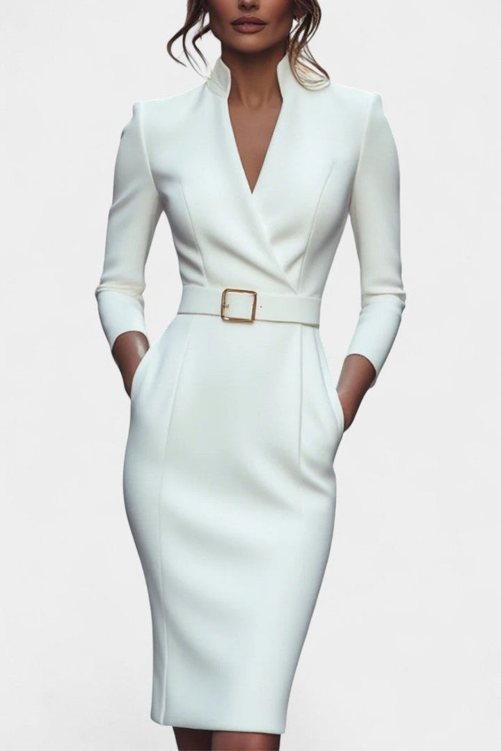 Cyrielle Luxe Draped Dress Crafted from Premium Fabric