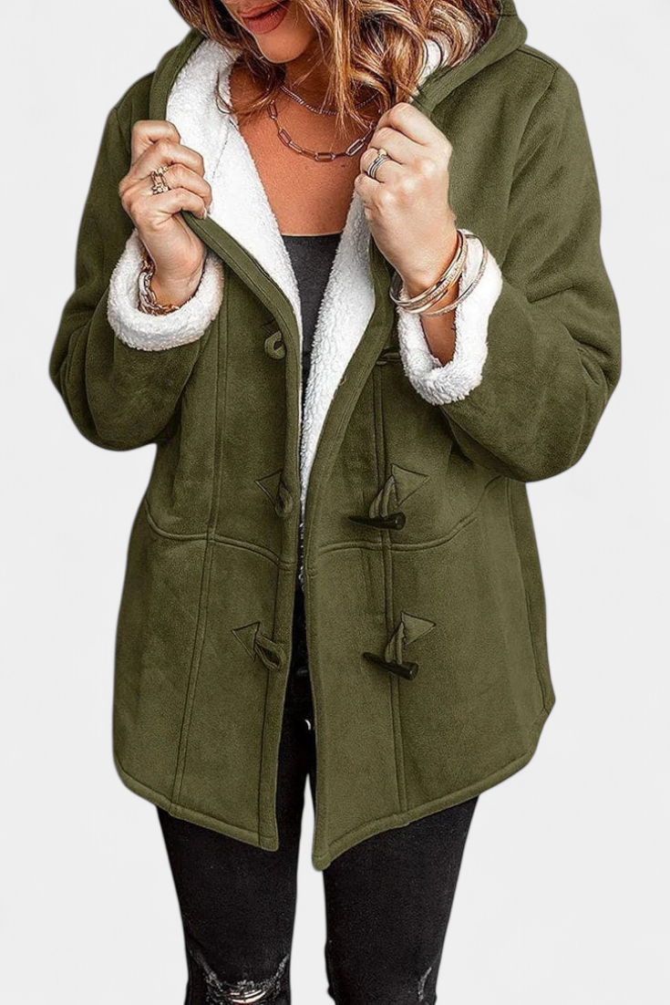Jessa Chic Long Hooded Overcoat