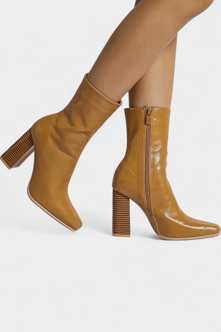 Linde Contemporary Mid-Calf Boots with a Wide Fit