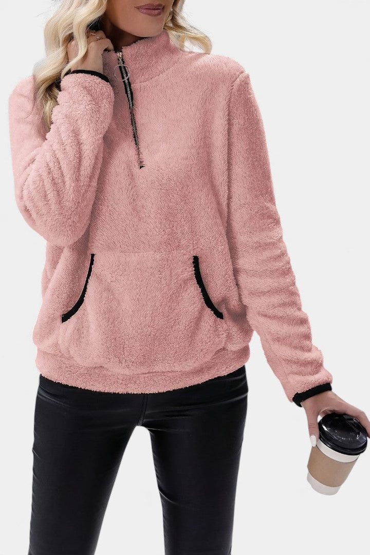 Marusya Fleece Sweater with Half-Zip