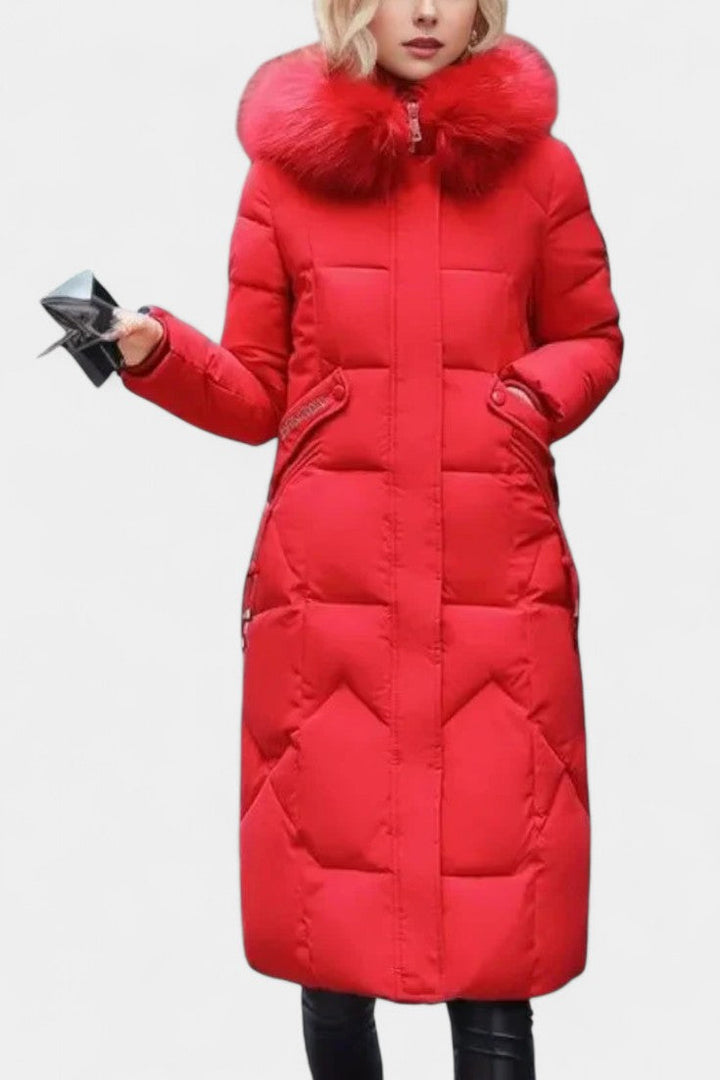 Maisha Women's Winter Coat with Stylish Hood and Flattering Fit