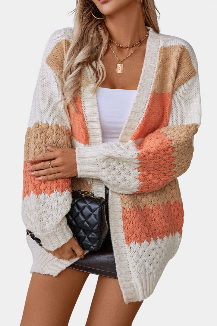 Grusha Extra-Large Striped Cardigan