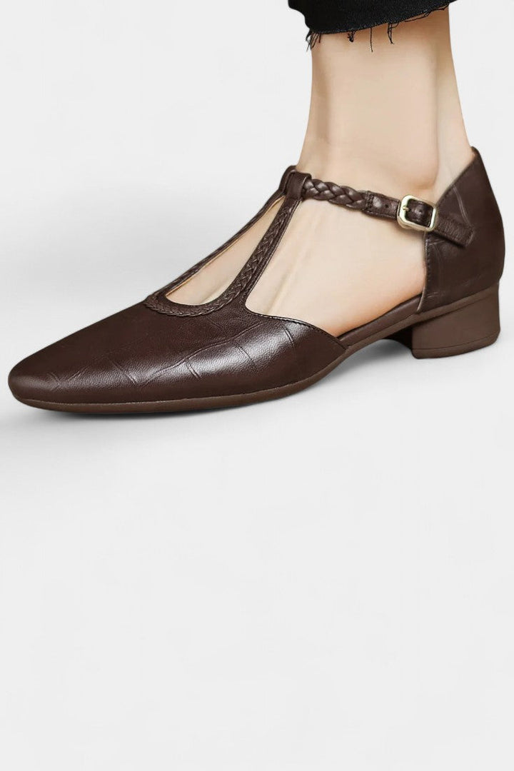 Kepa Elegant T-Strap Mary Jane Flats