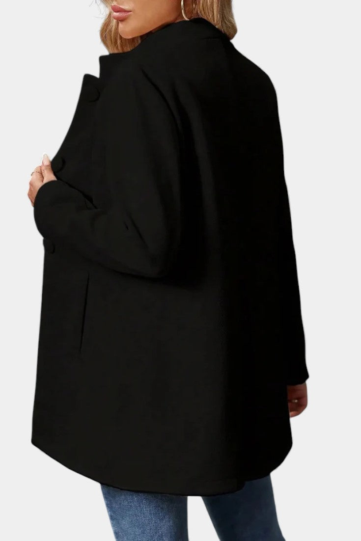 Lyana Long Sleeve Coat with High Collar
